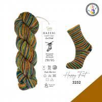 Gazzal Happy feet ( 3252 ) 75% меринос супервош, 25% полиамид 100 г/330 м