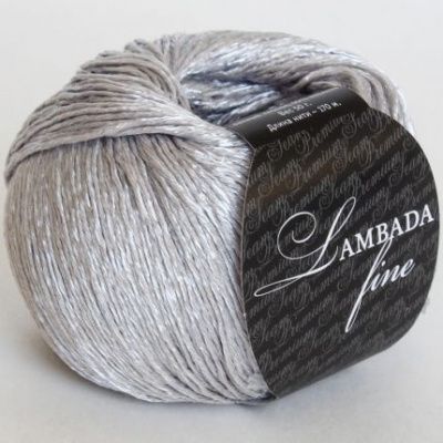 SEAM LAMBADA FINE 04  серебро 55% мерсеризованный хлопок 45% вискоза; 170м/50г