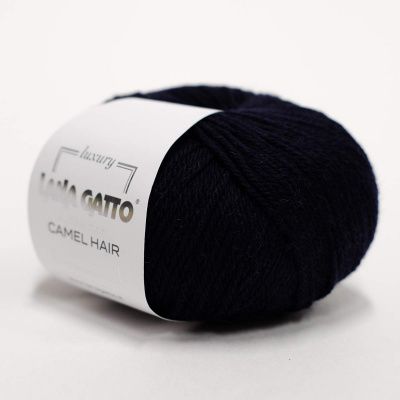 Lana Gatto Camel Hair ( 10214 чернильный ) 60% шерсть мериноса экстрафайн, 40% верблюд 50 г/125 м